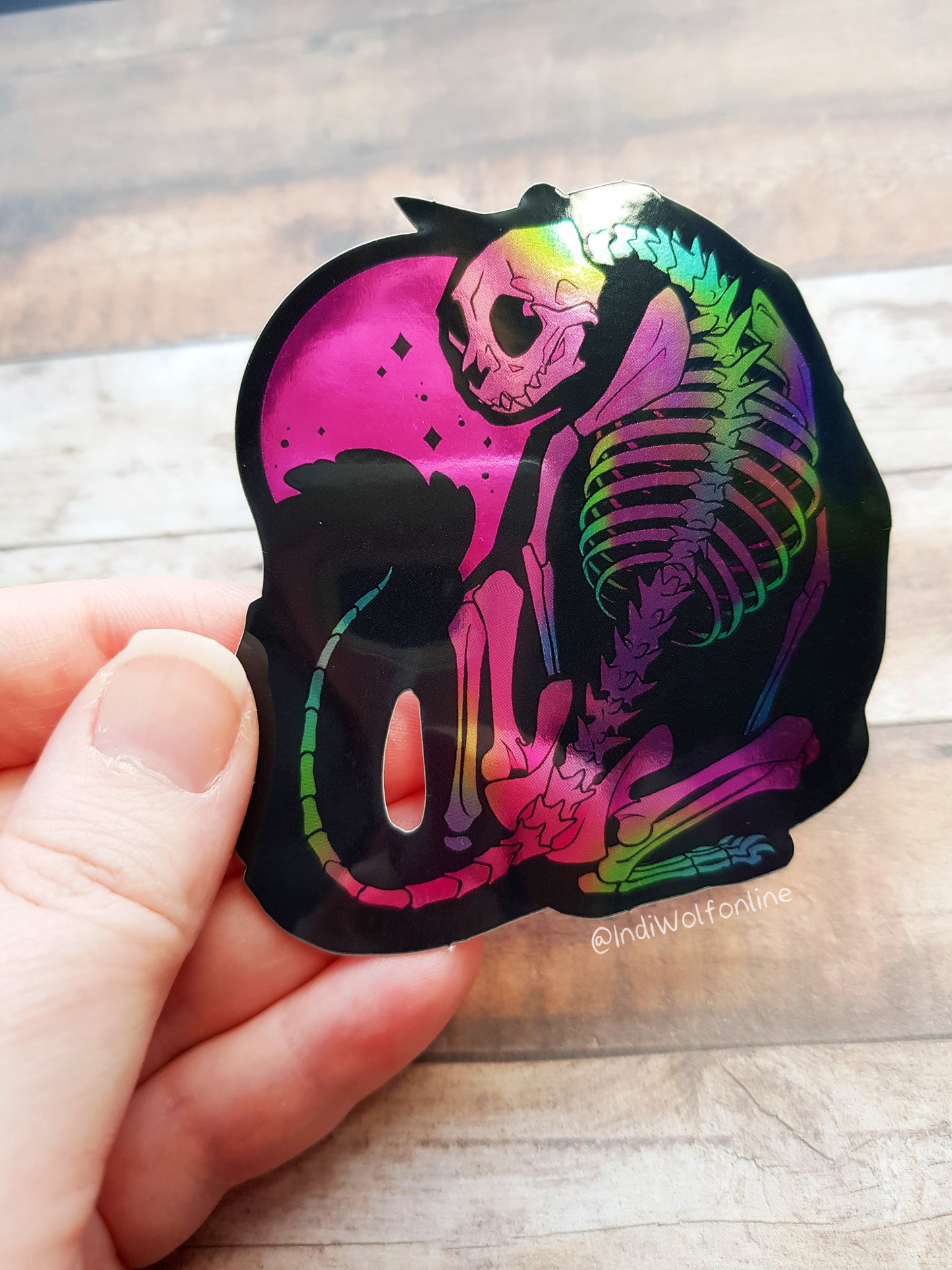 Feline Companion - Mirror Vinyl Sticker