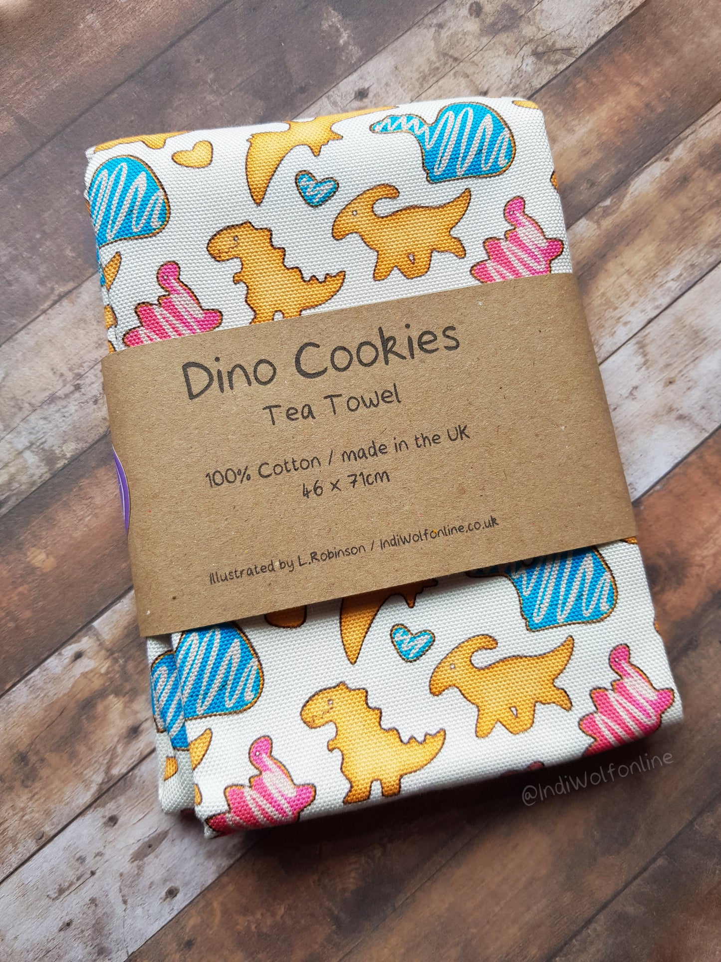 Dino Cookies - Tea Towel