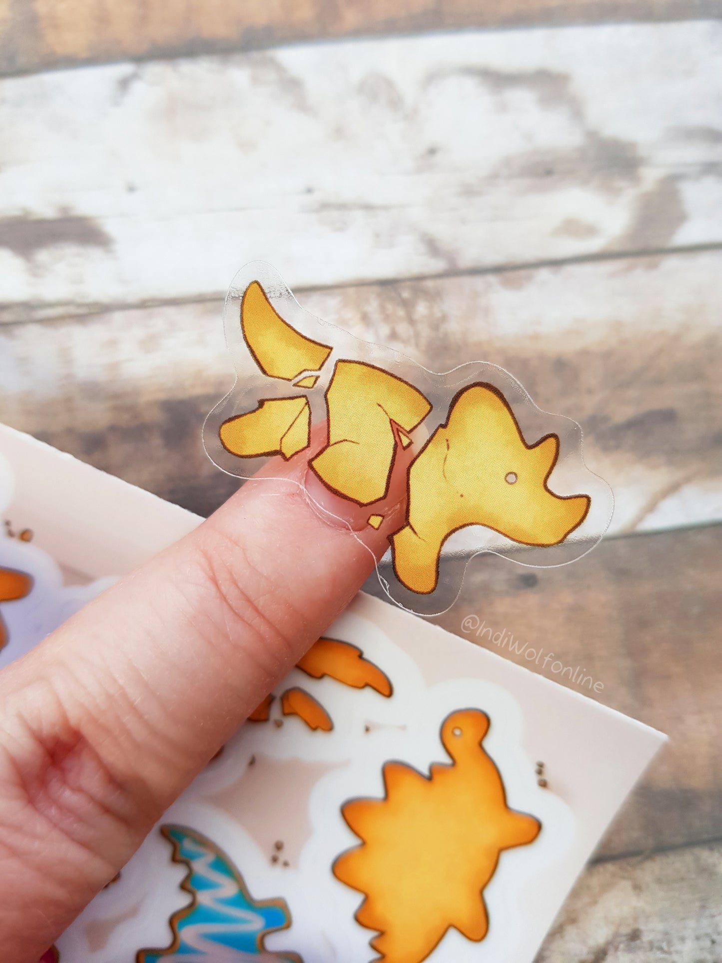 Dino Cookies - Clear Vinyl A6 Sticker Sheet