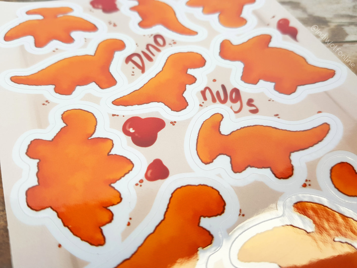 Dino Nuggies - Clear Vinyl A6 Sticker Sheet