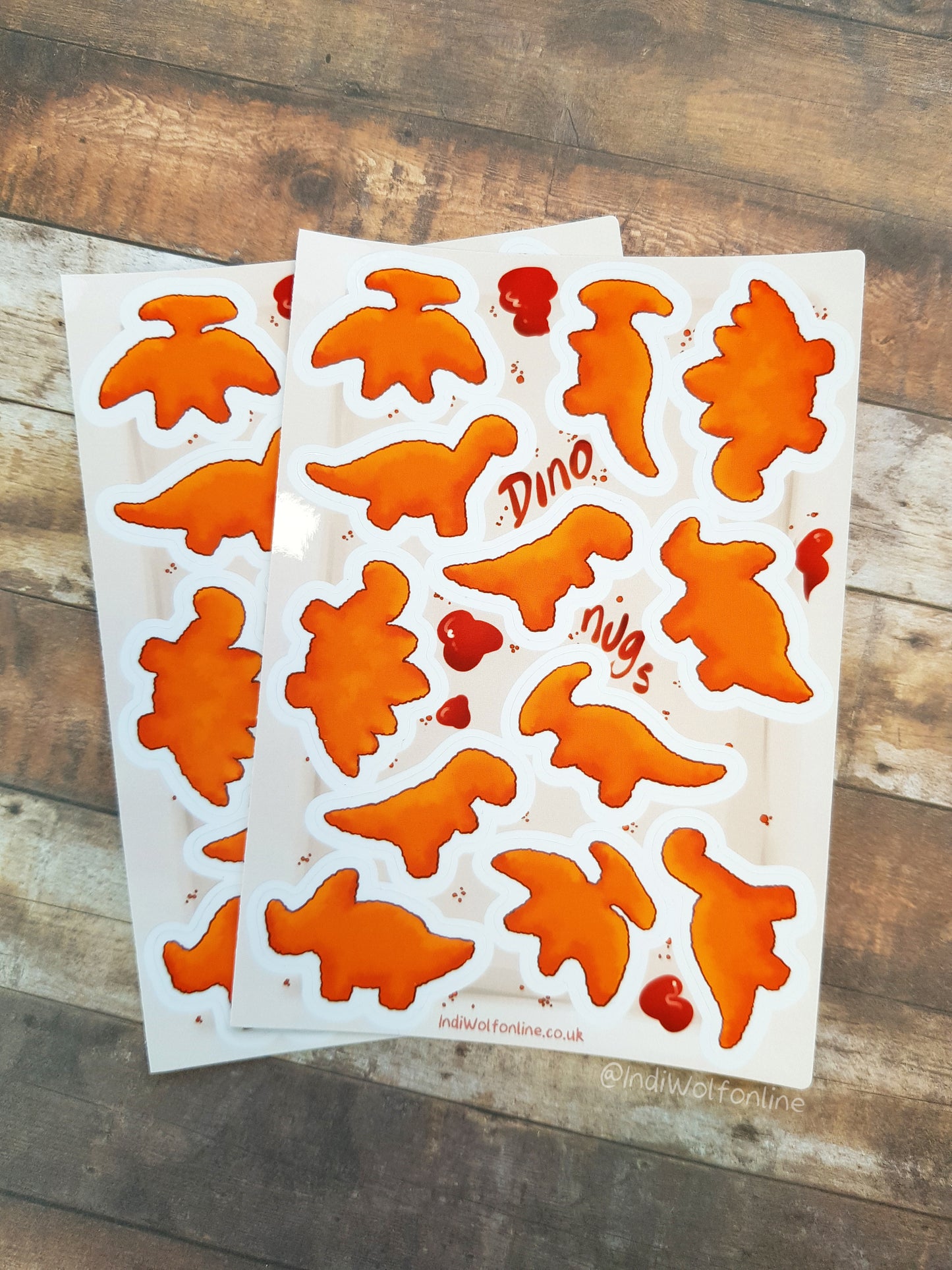 Dino Nuggies - Clear Vinyl A6 Sticker Sheet