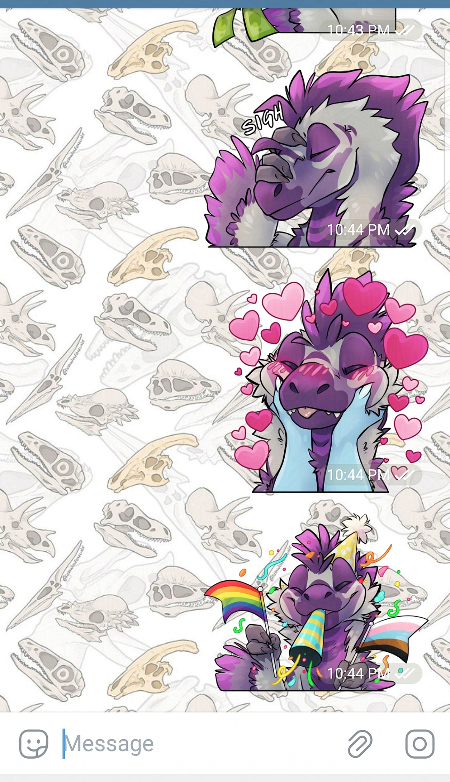 Raptor Pack 3 - Customisable Telegram Sticker Base