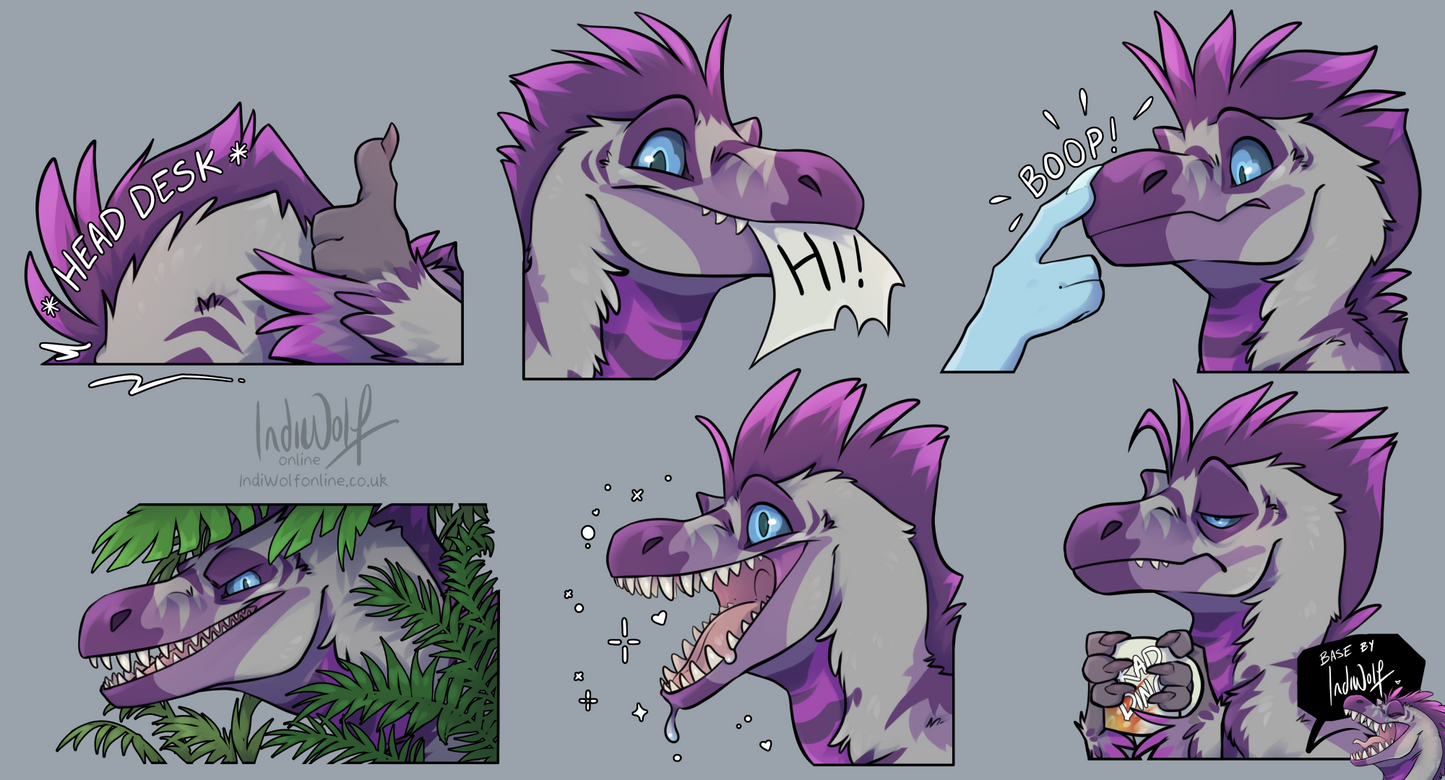 Raptor Pack 5 - Customisable Telegram Sticker Base