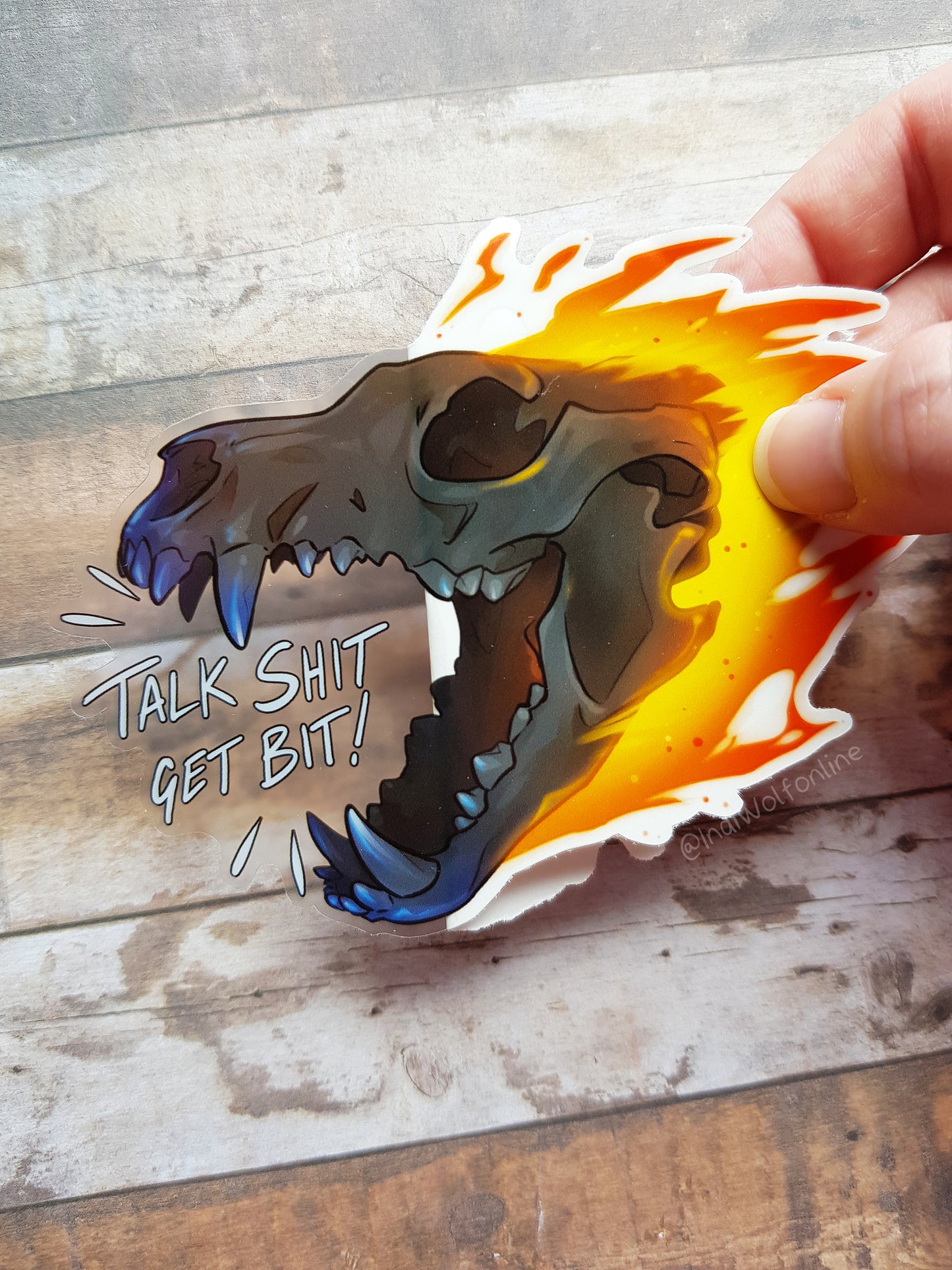 Talk S*t Get Bit - Clear Vinyl Sticker