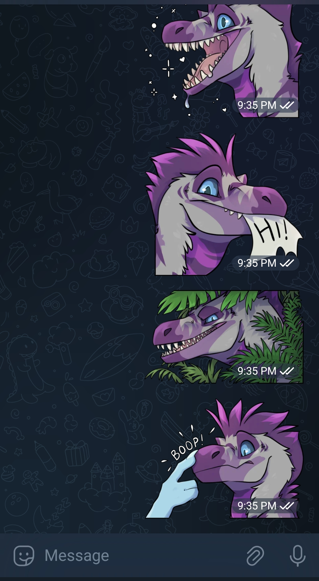 Raptor Pack 5 - Customisable Telegram Sticker Base
