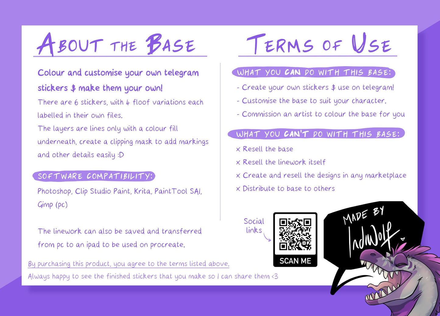 Raptor Pack: Spooky Edition - Customisable Telegram Sticker Base