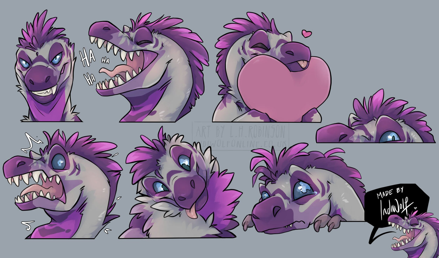 Raptor Pack 1 - Customisable Telegram Sticker Base