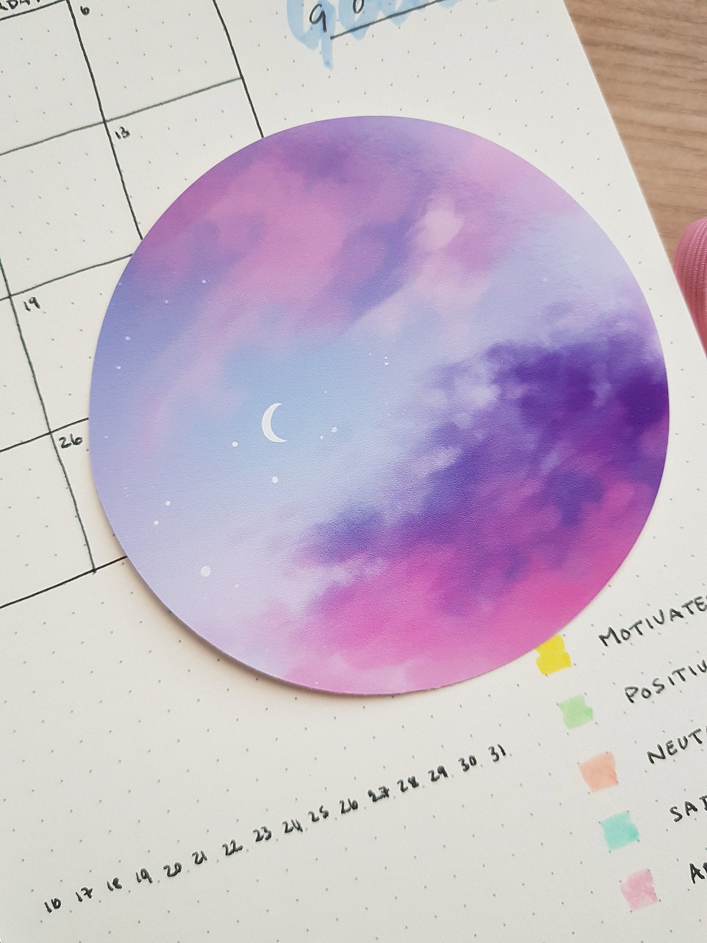 Pastel Sky - White Vinyl Sticker