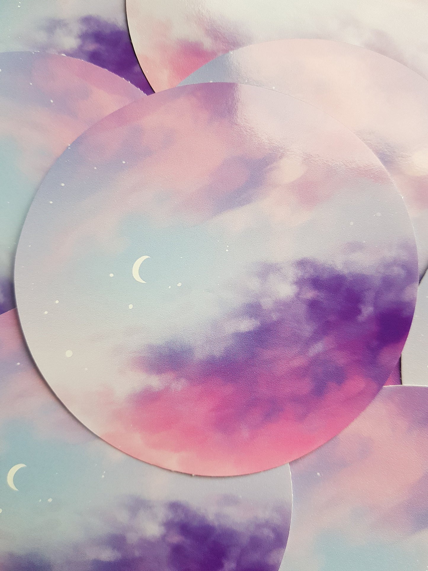 Pastel Sky - White Vinyl Sticker