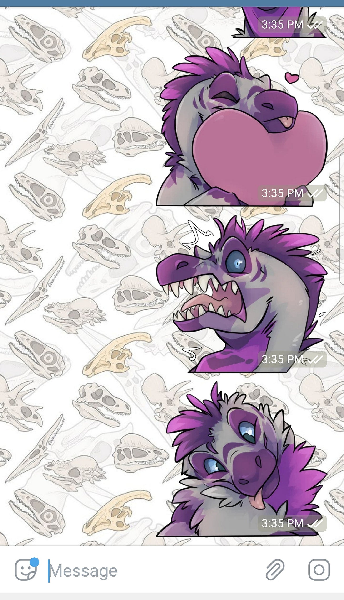 Raptor Pack 1 - Customisable Telegram Sticker Base