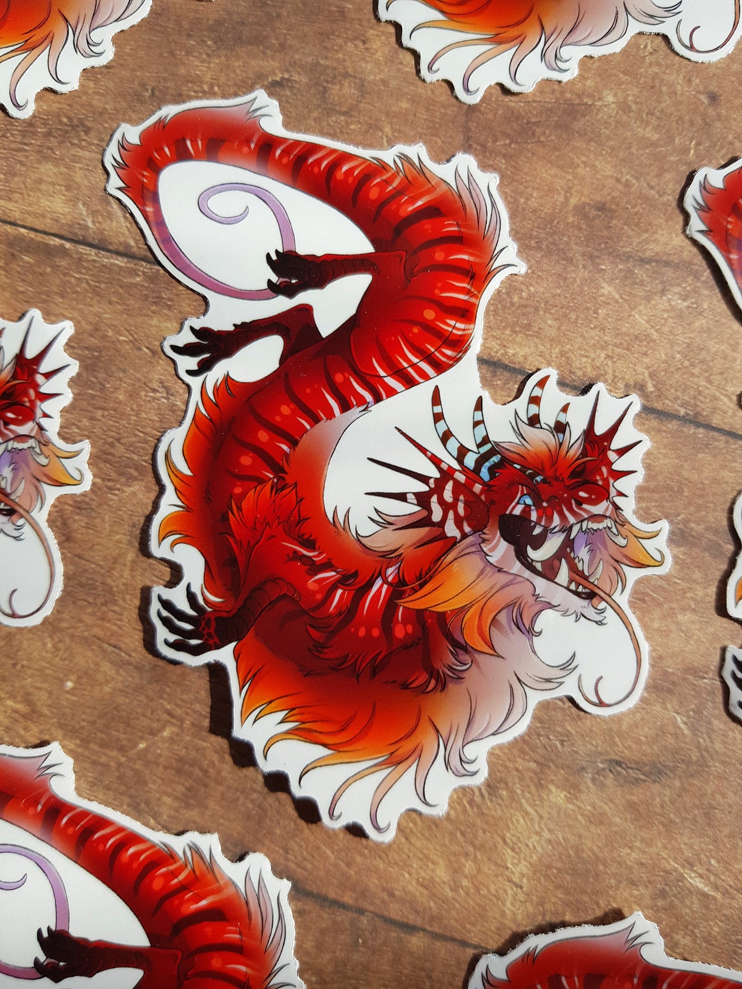 Lion Dragon - Clear Vinyl Sticker