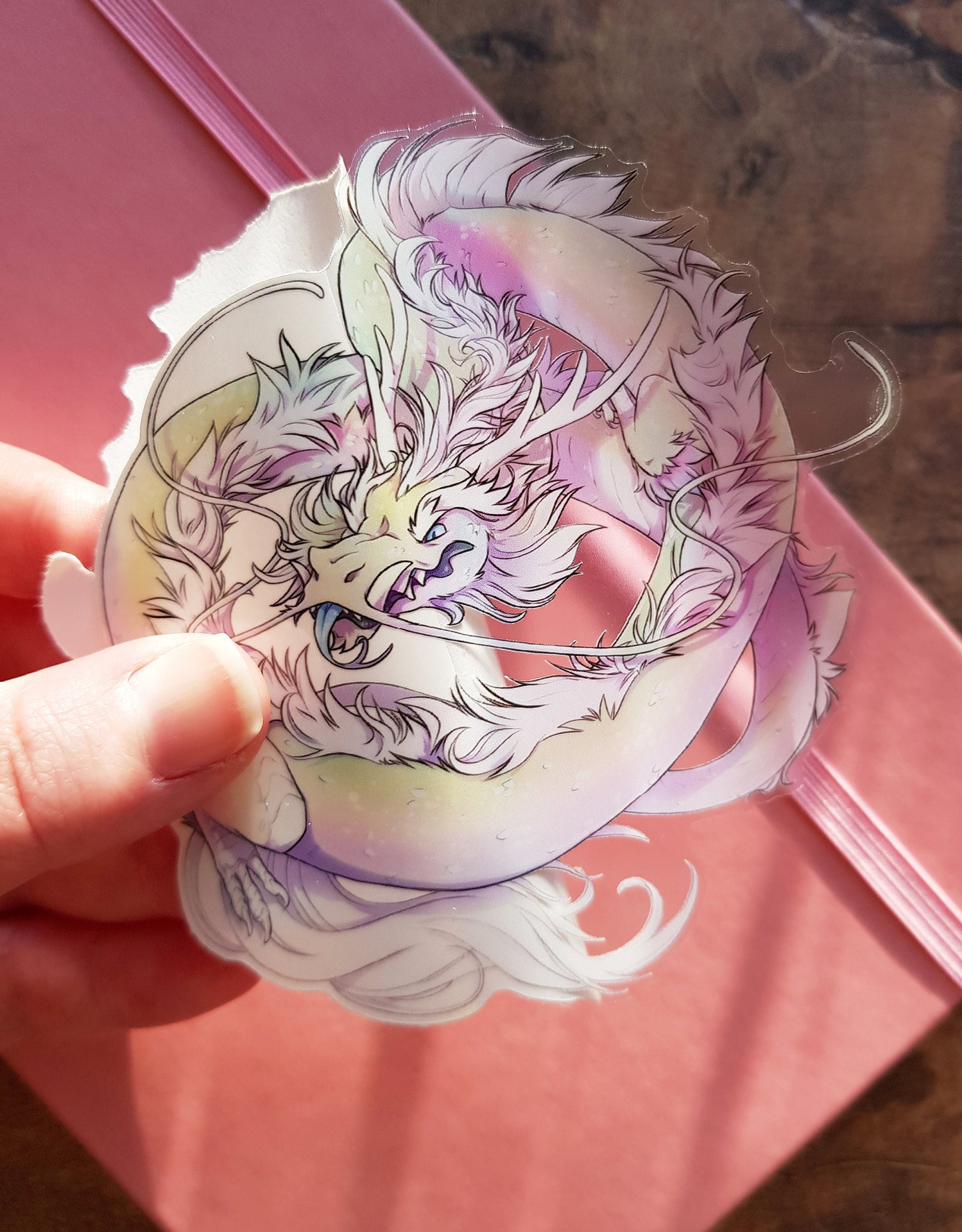 Pearl Dragon - Clear Vinyl Sticker