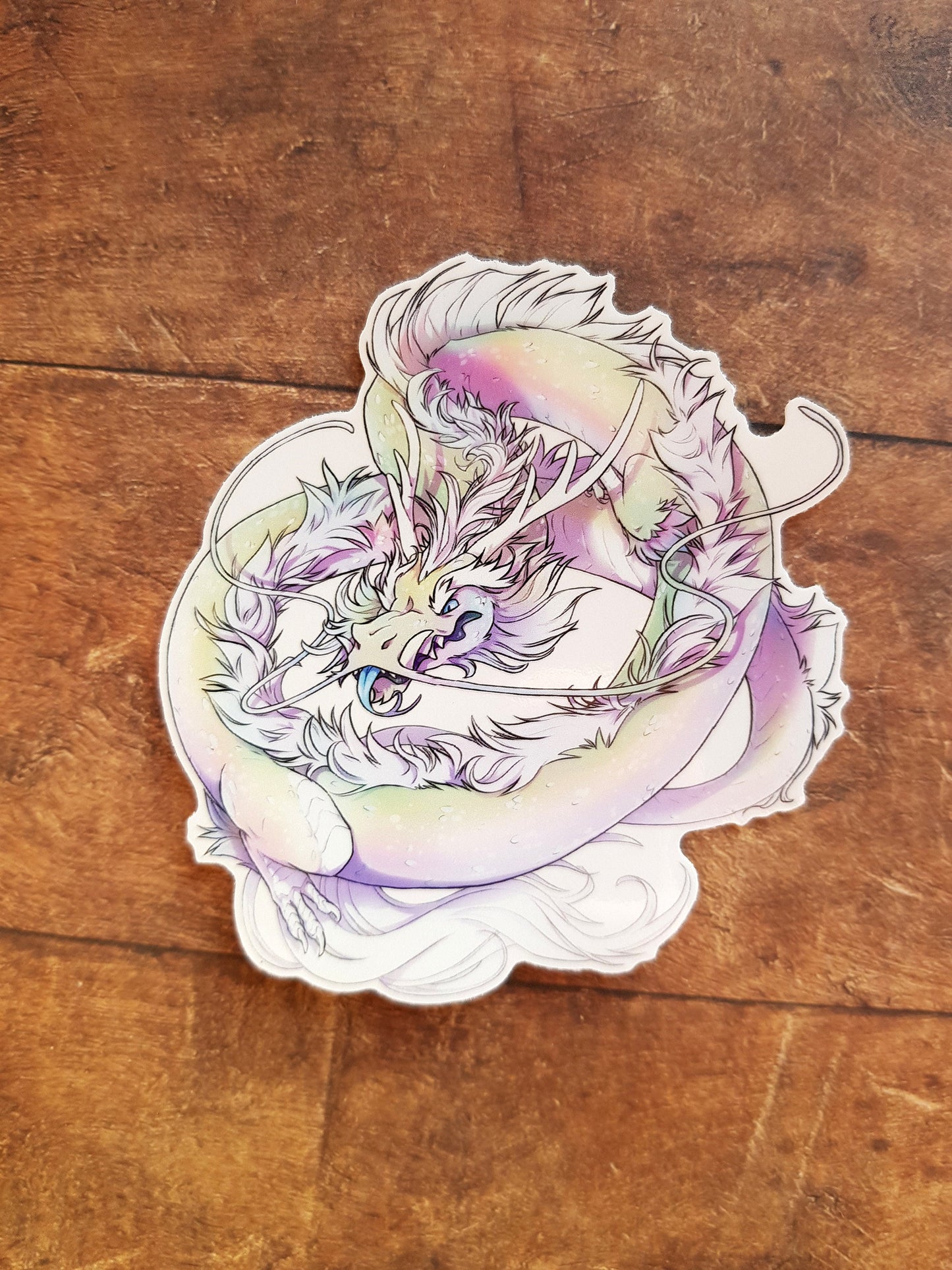 Pearl Dragon - Clear Vinyl Sticker