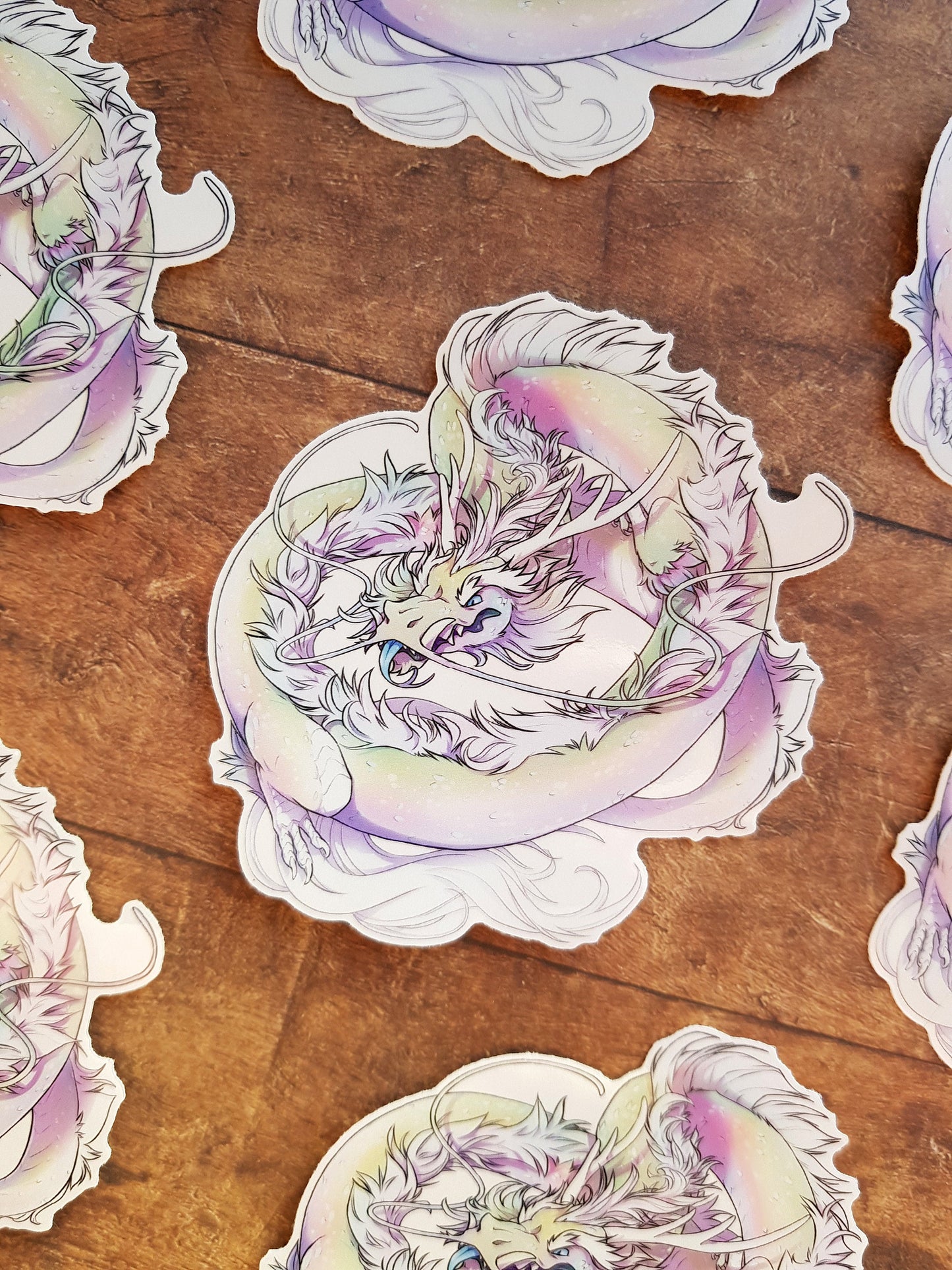 Pearl Dragon - Clear Vinyl Sticker