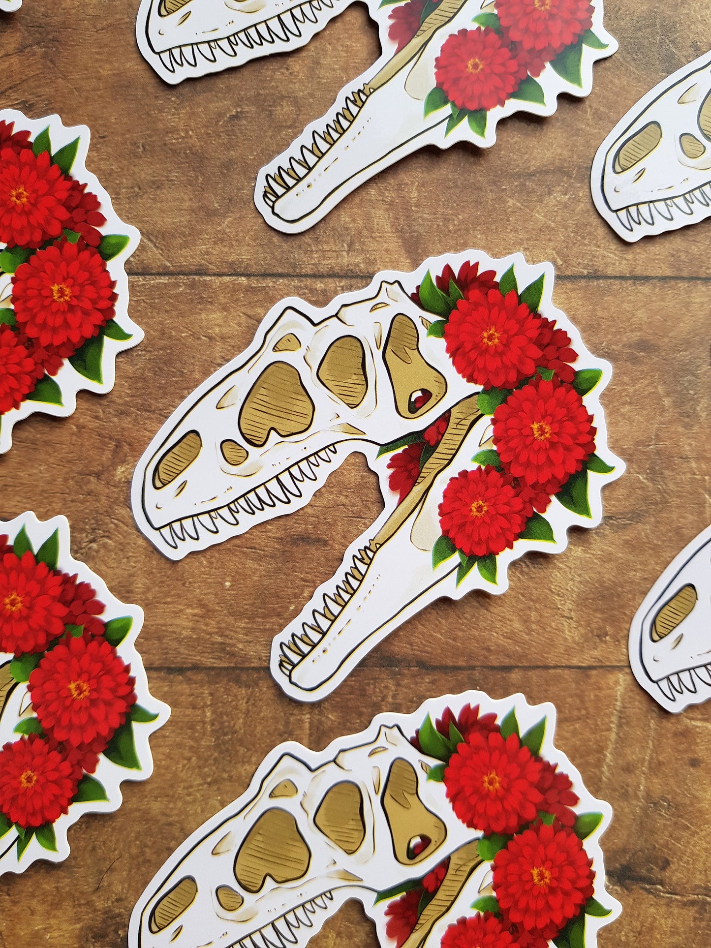 Zinnia - White Vinyl Sticker