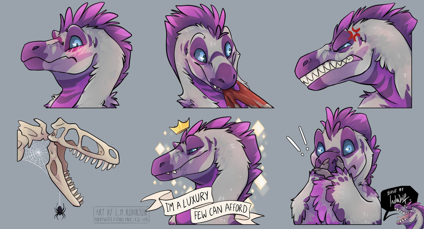 Raptor Pack 2 - Customisable Telegram Sticker Base