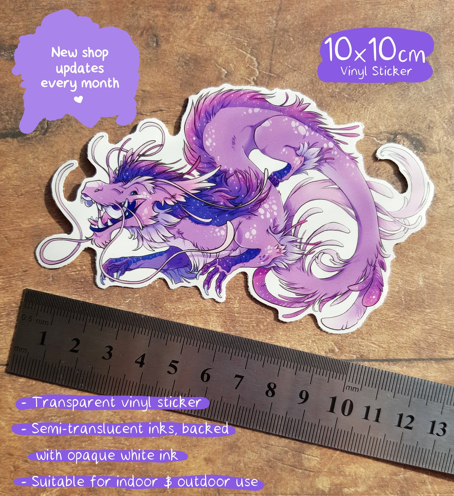 Twilight Dragon - Clear Vinyl Sticker