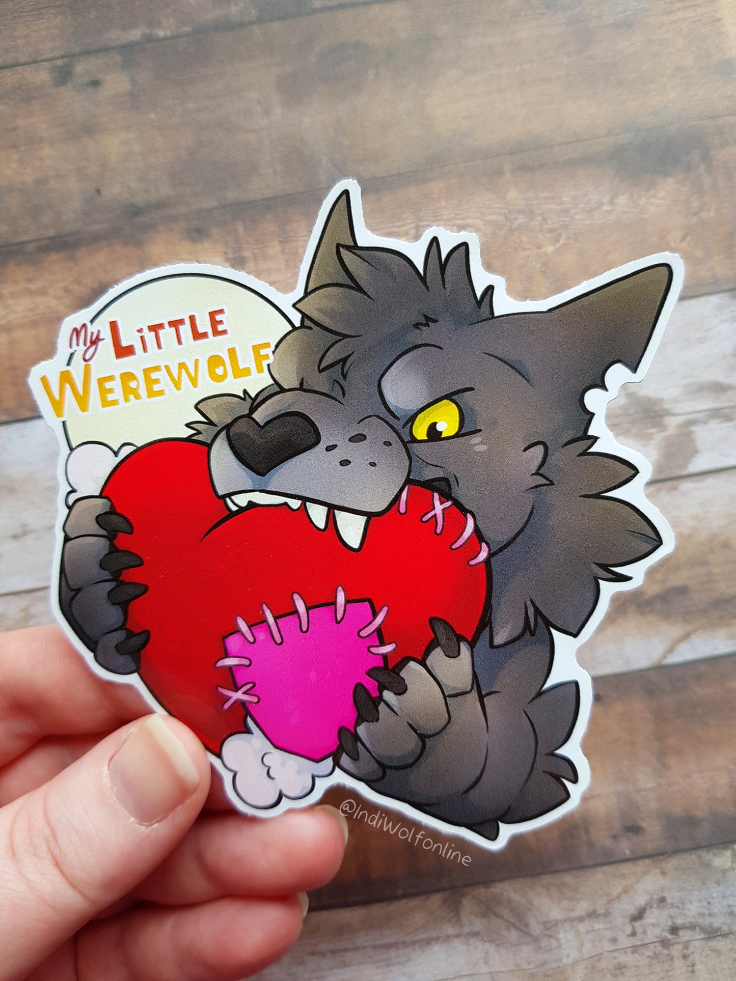 My Little Werewolf - White Vinyl Sticker