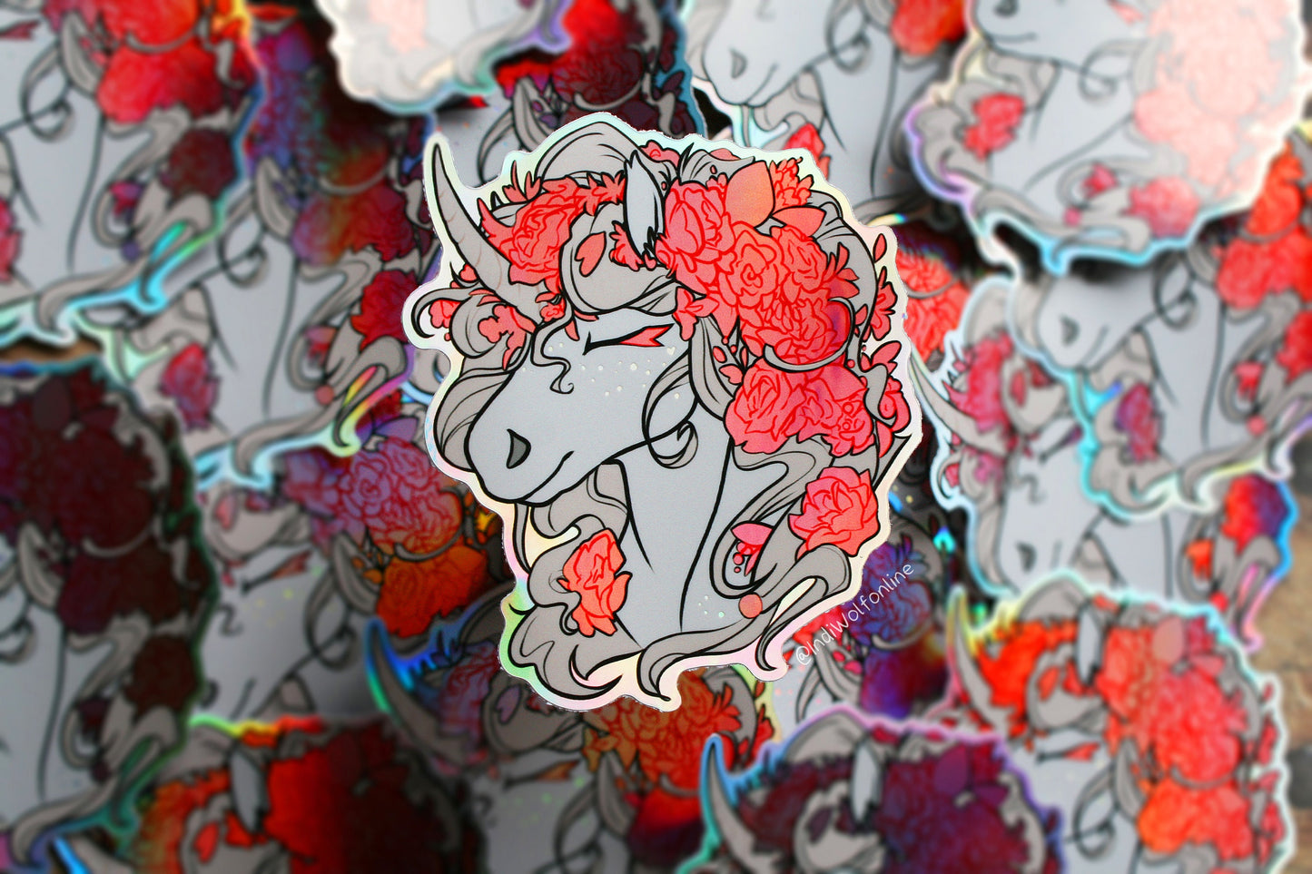 Solstice Unicorn - Holographic Vinyl Sticker