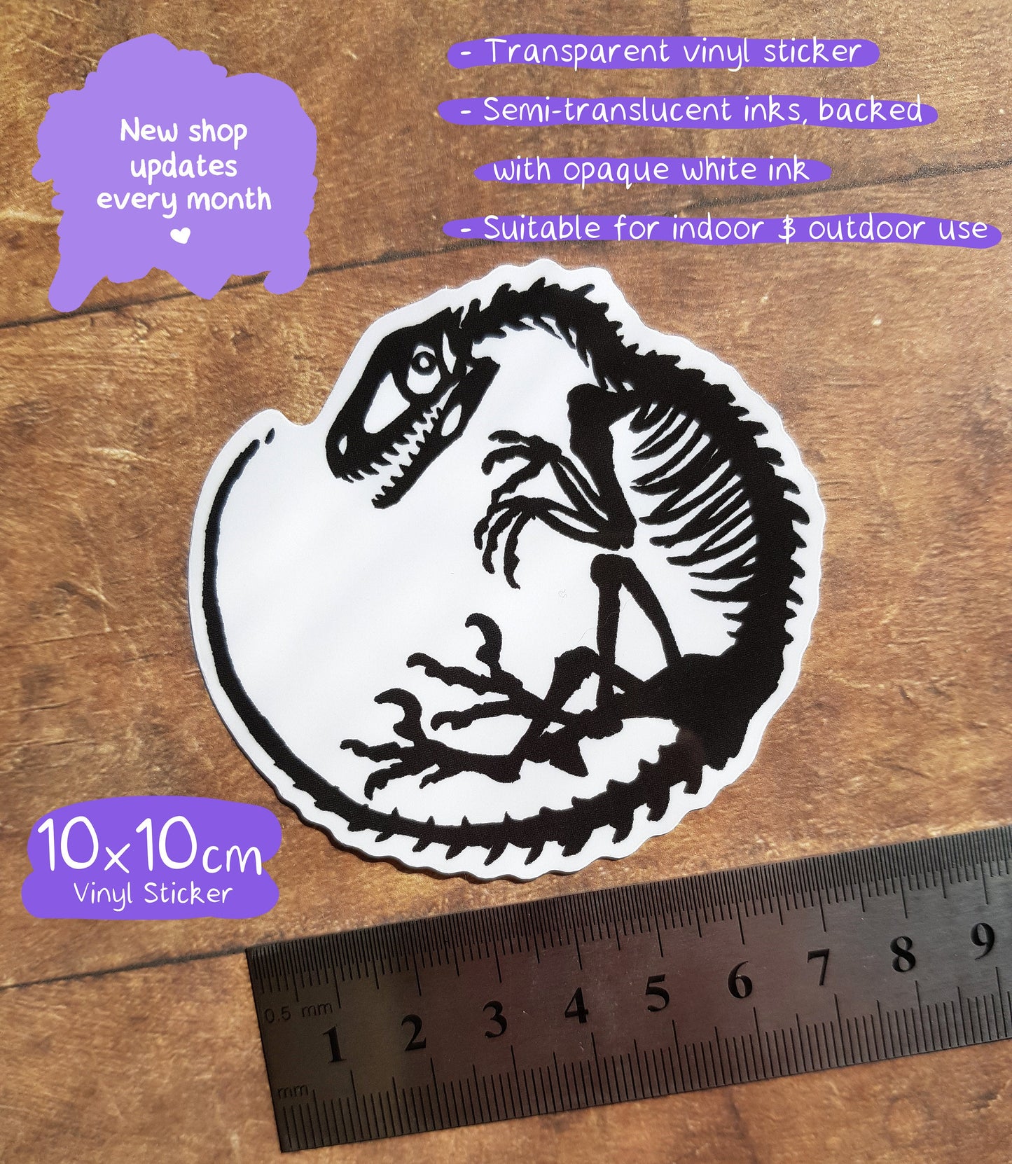 Old Bones - Clear Vinyl Sticker