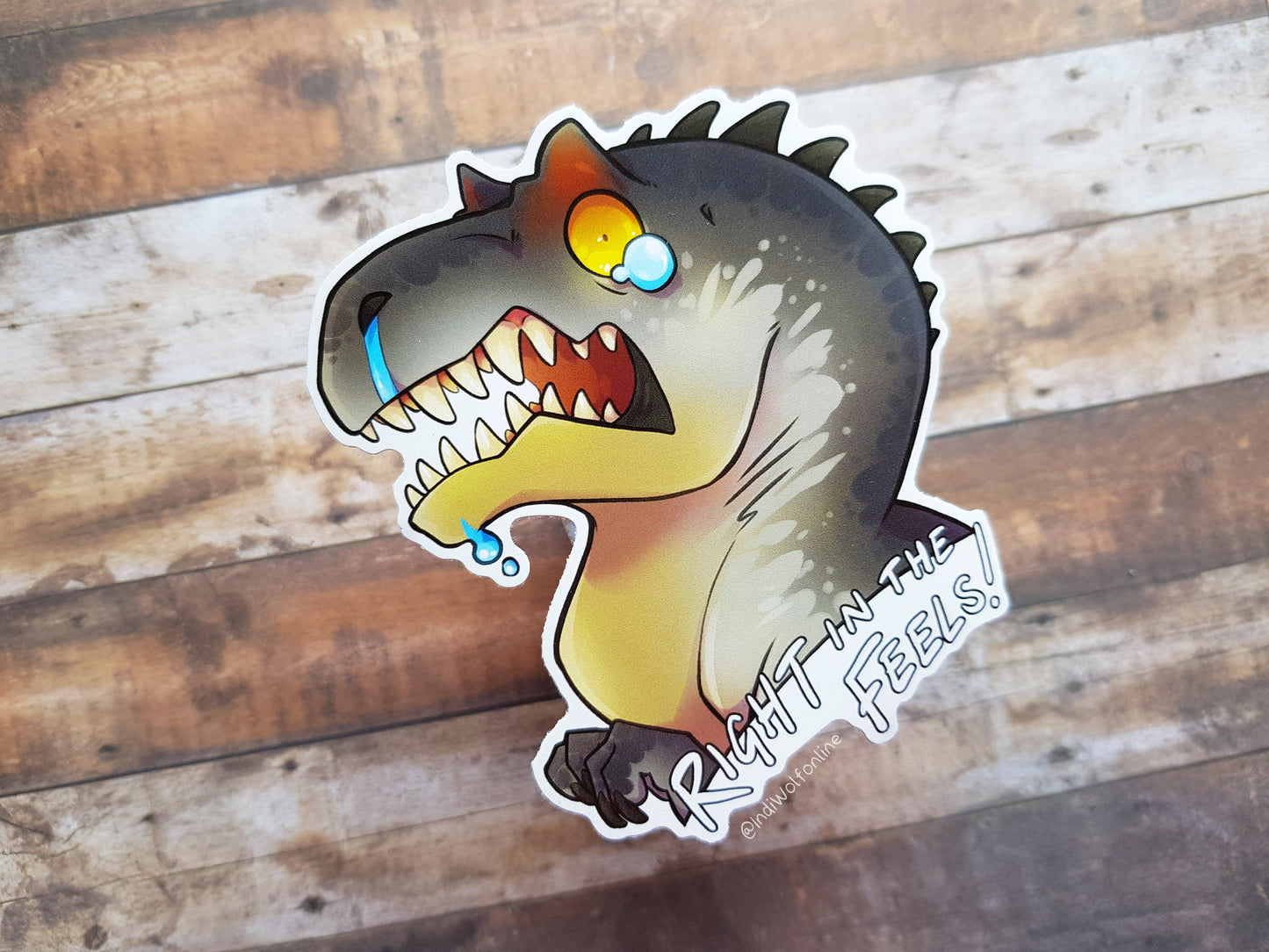 Right in the Feels - White Vinyl Sticker