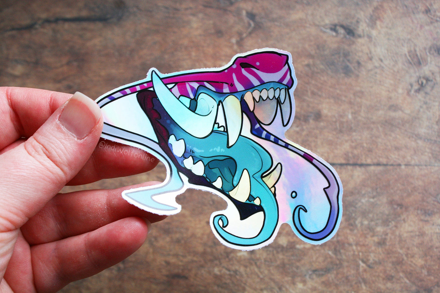 Dragon Maw - Holographic Vinyl Sticker