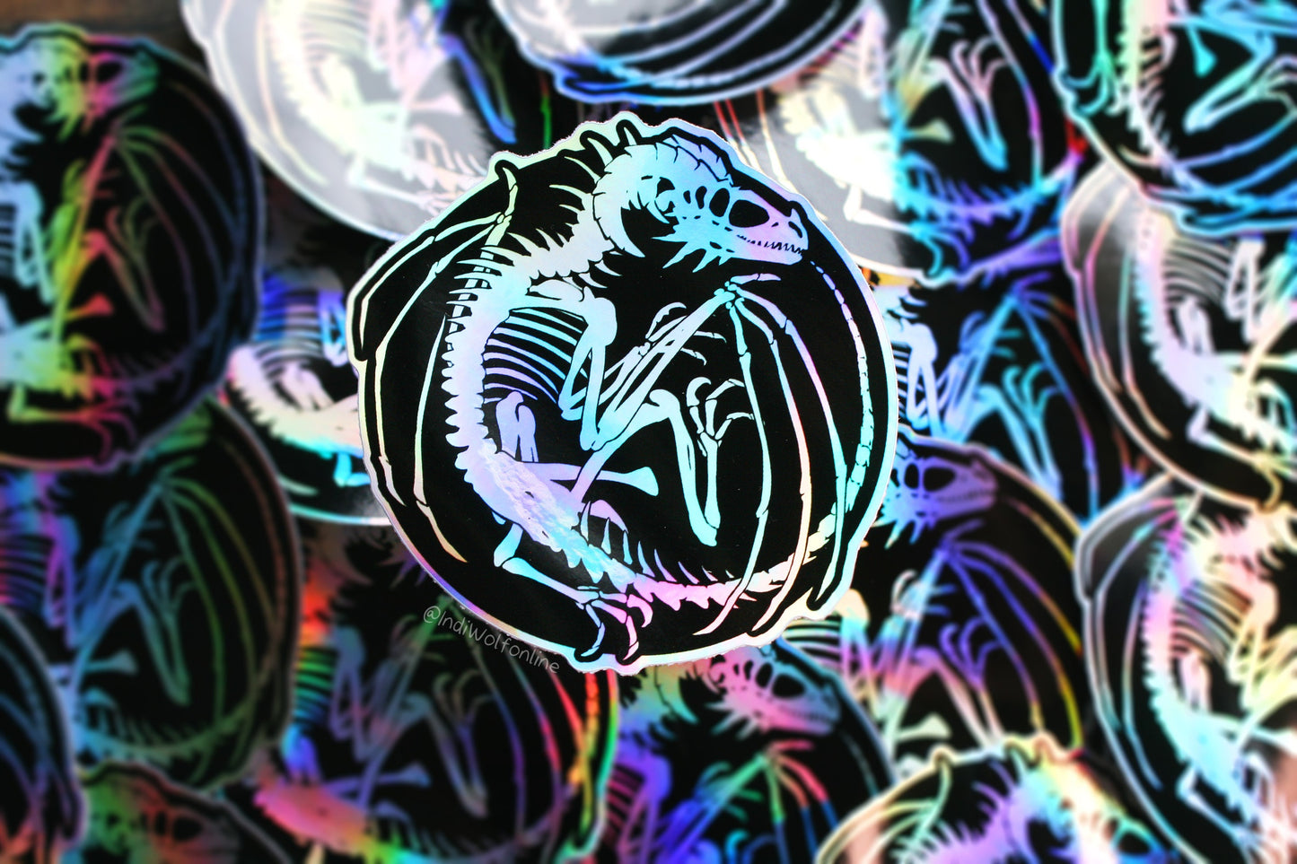 Ancient Bones - Holographic Vinyl Sticker
