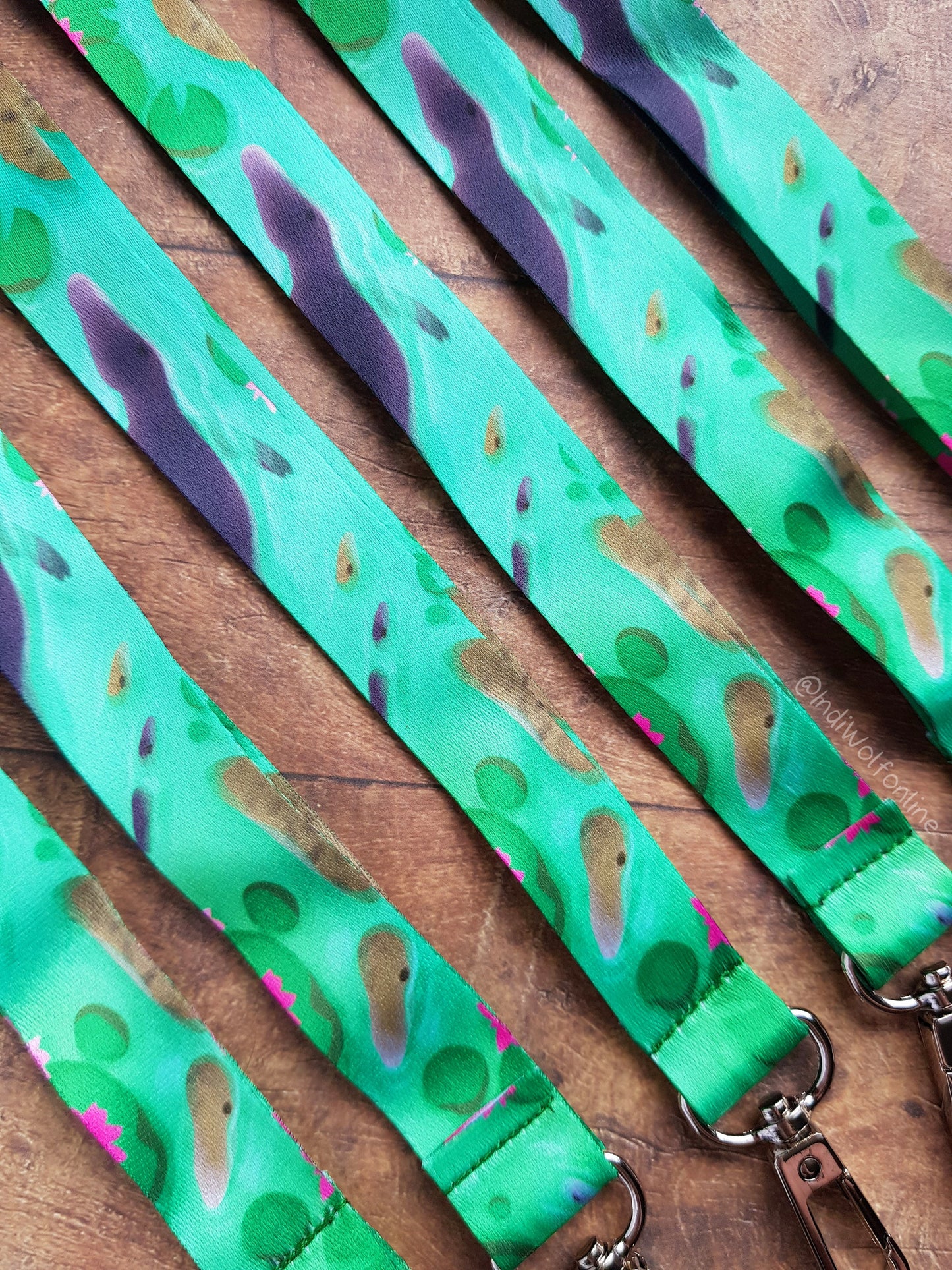 swimming crocodile lanyard