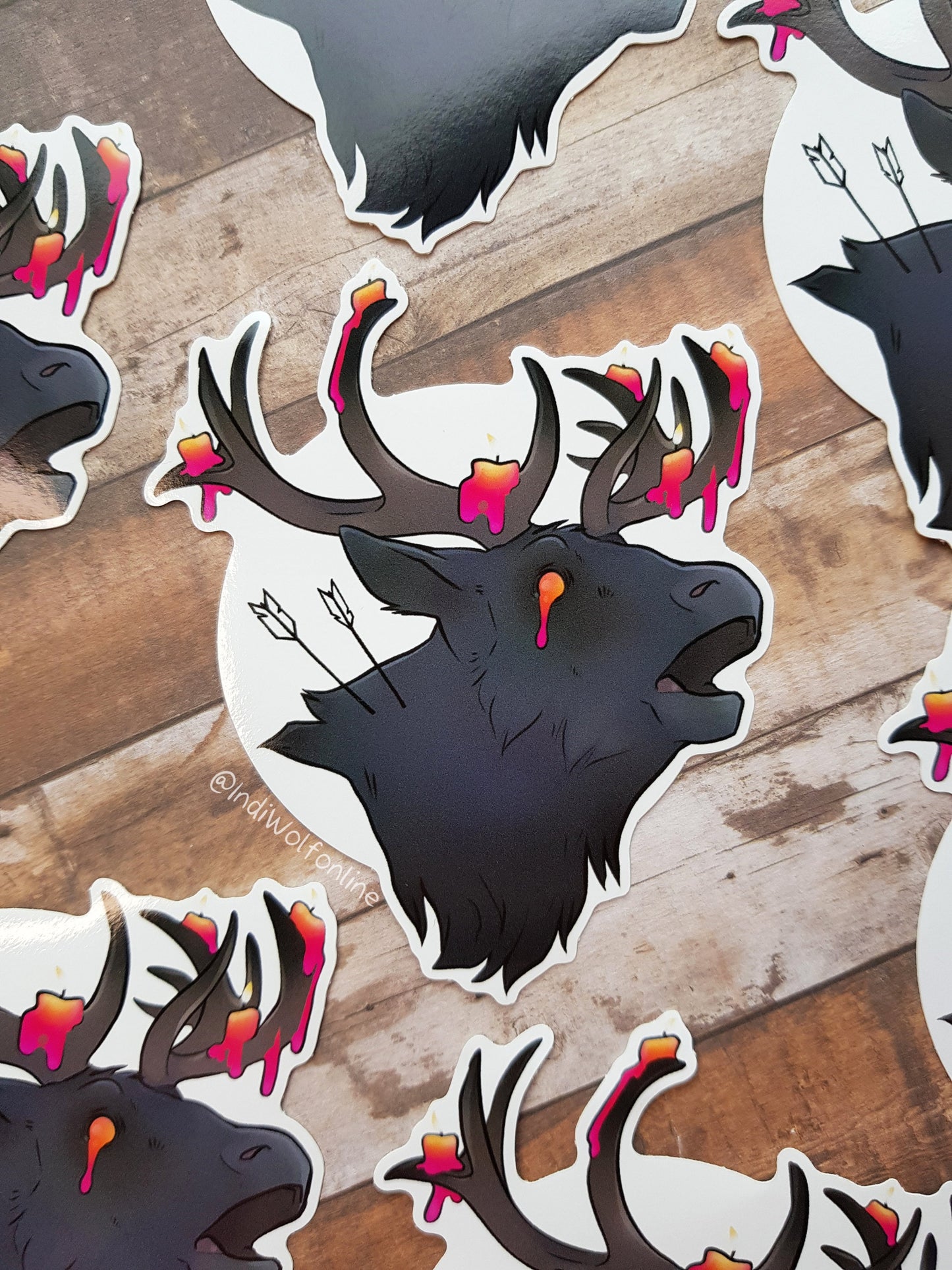 Haunted - White Vinyl Sticker