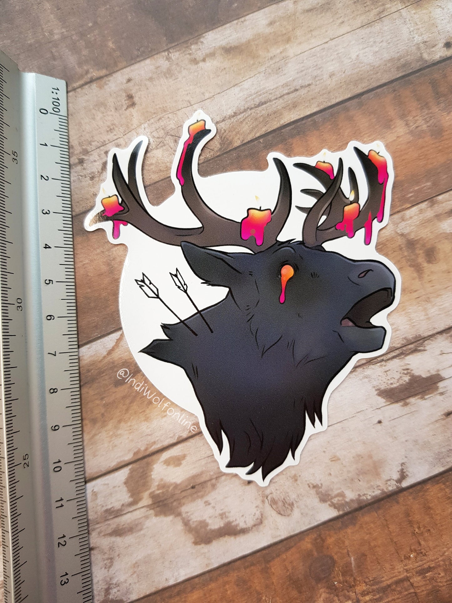 Haunted - White Vinyl Sticker