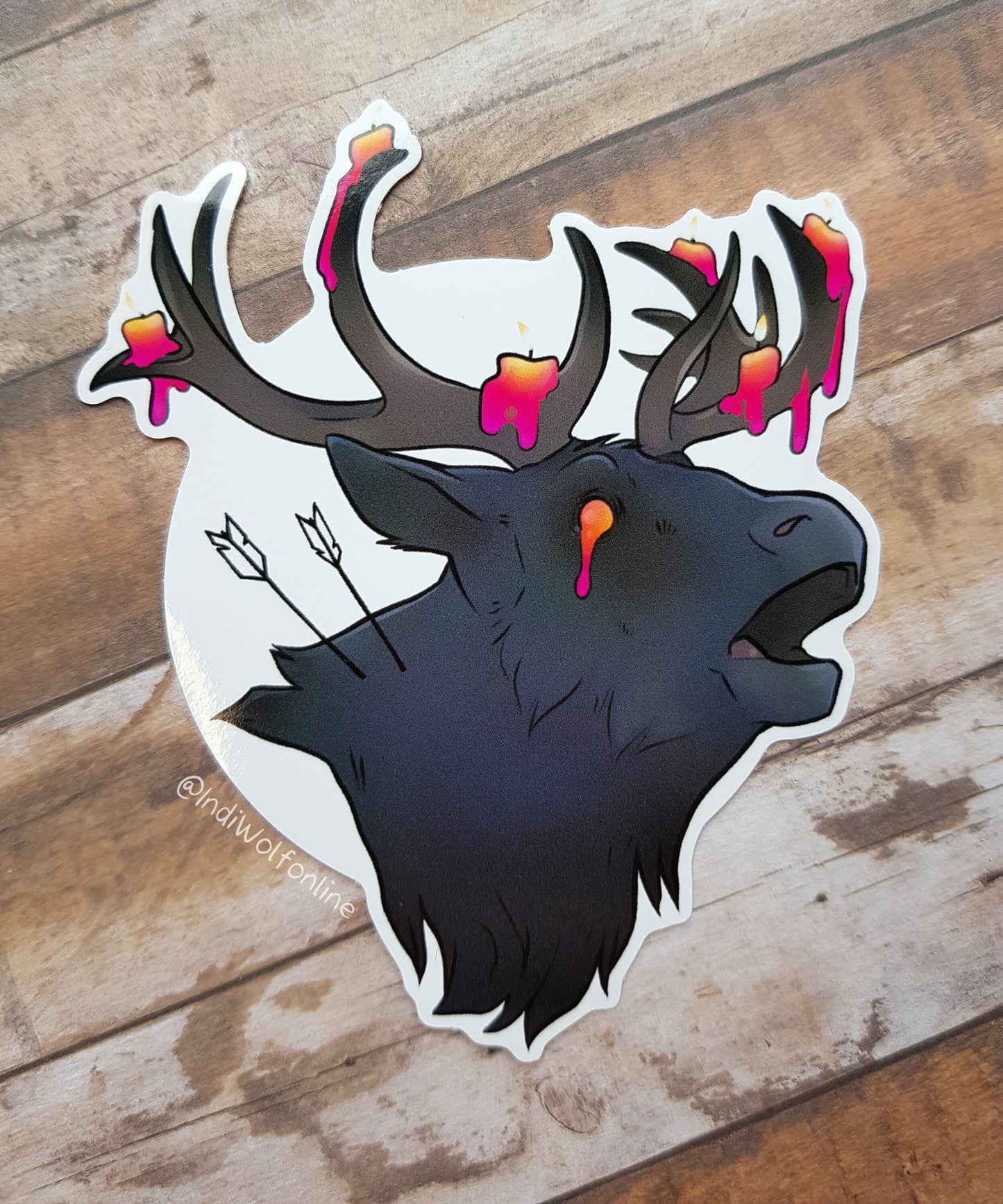 Haunted - White Vinyl Sticker