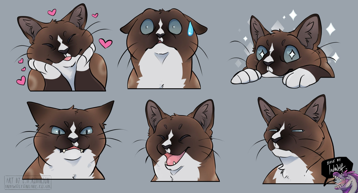 Cat Pack - Customisable Telegram Sticker Base