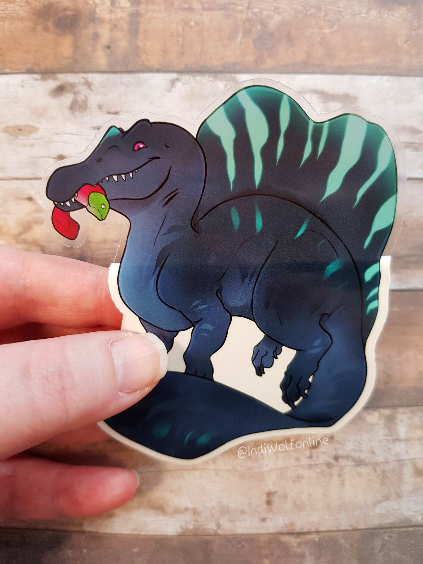 Mojito Spinosaurus - Clear Vinyl Sticker