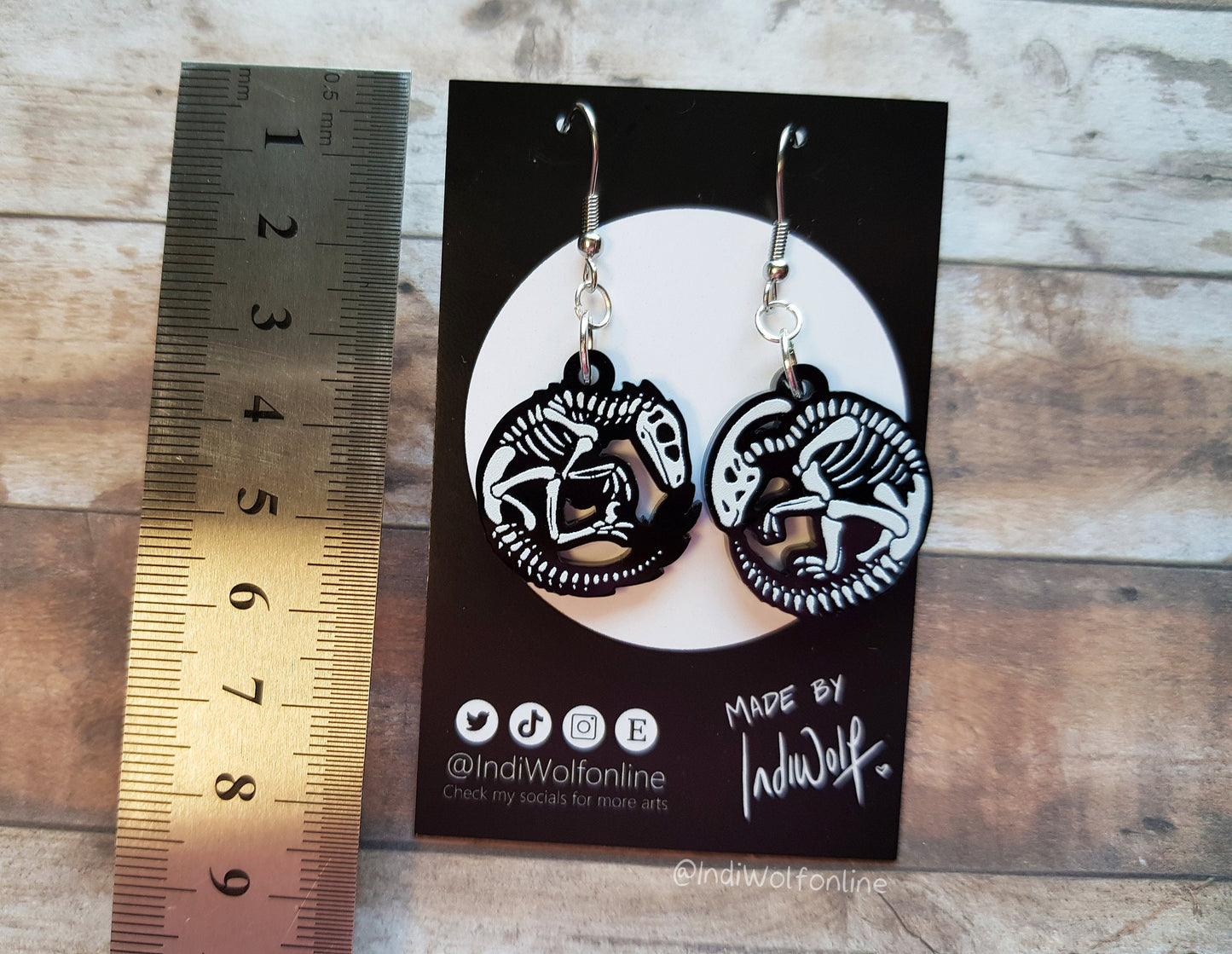 Dinosaur Bones - Acrylic Earrings