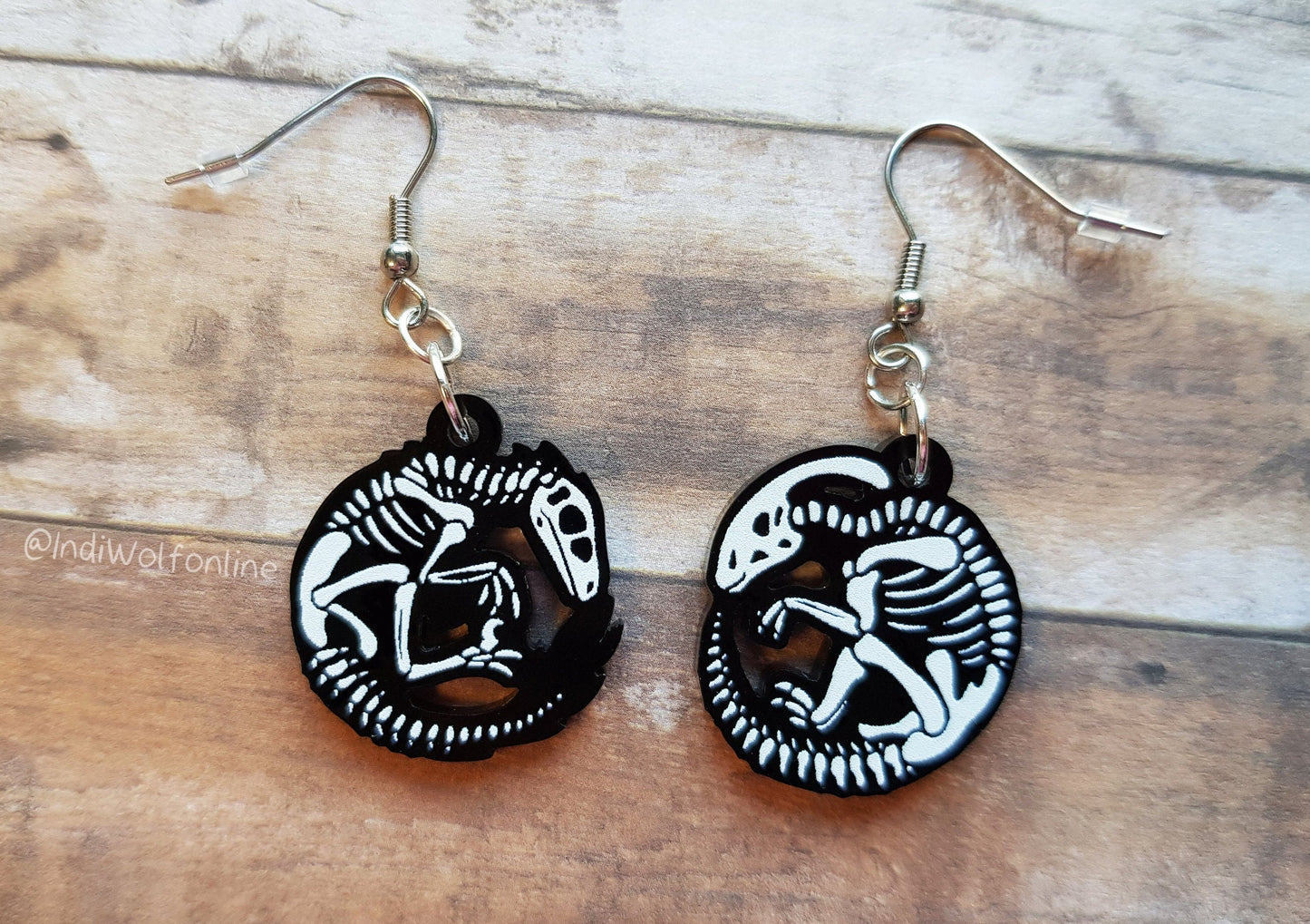 Dinosaur Bones - Acrylic Earrings