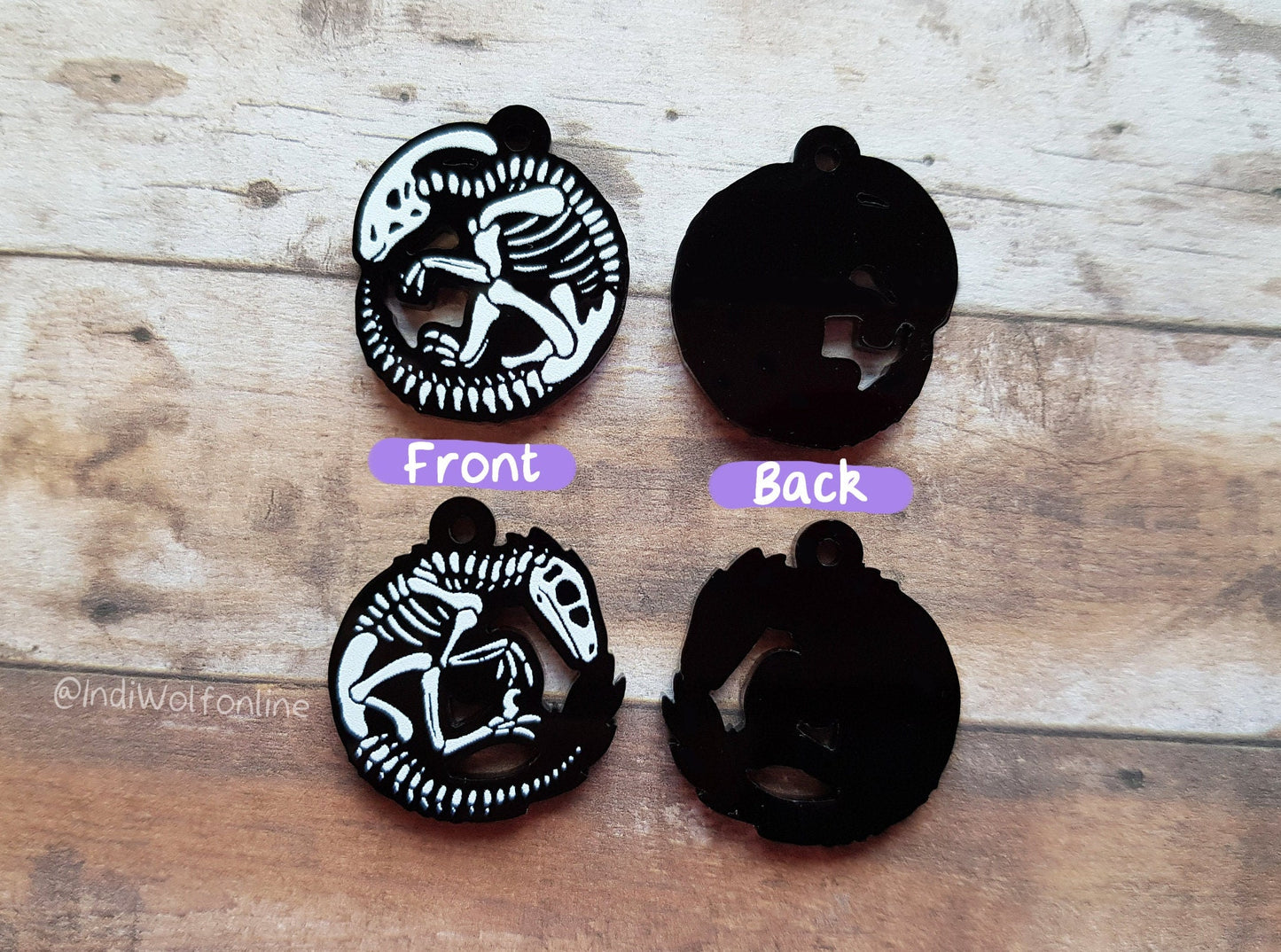 Dinosaur Bones - Acrylic Earrings
