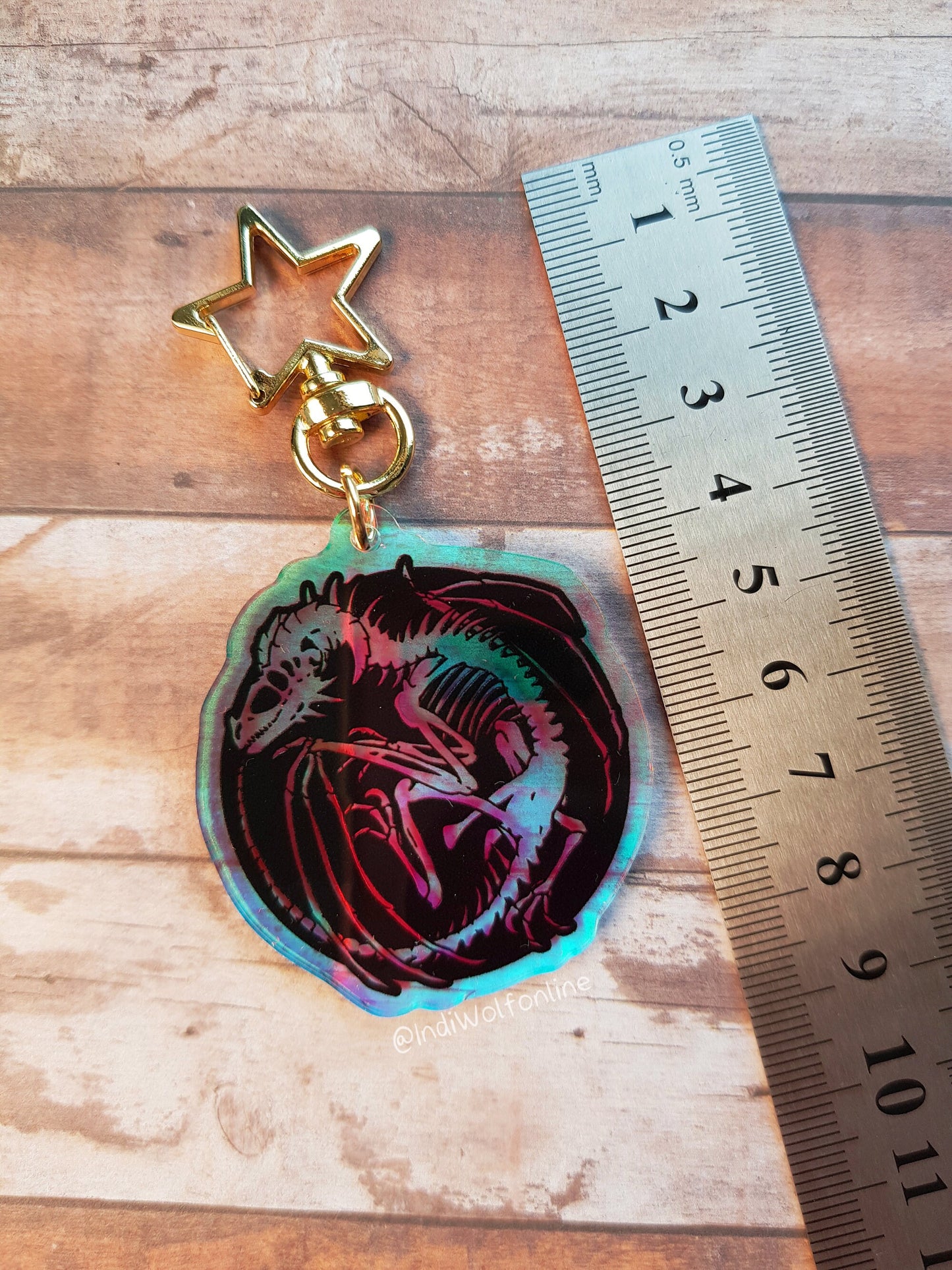Ancient Bones - Holographic Acrylic Keyring