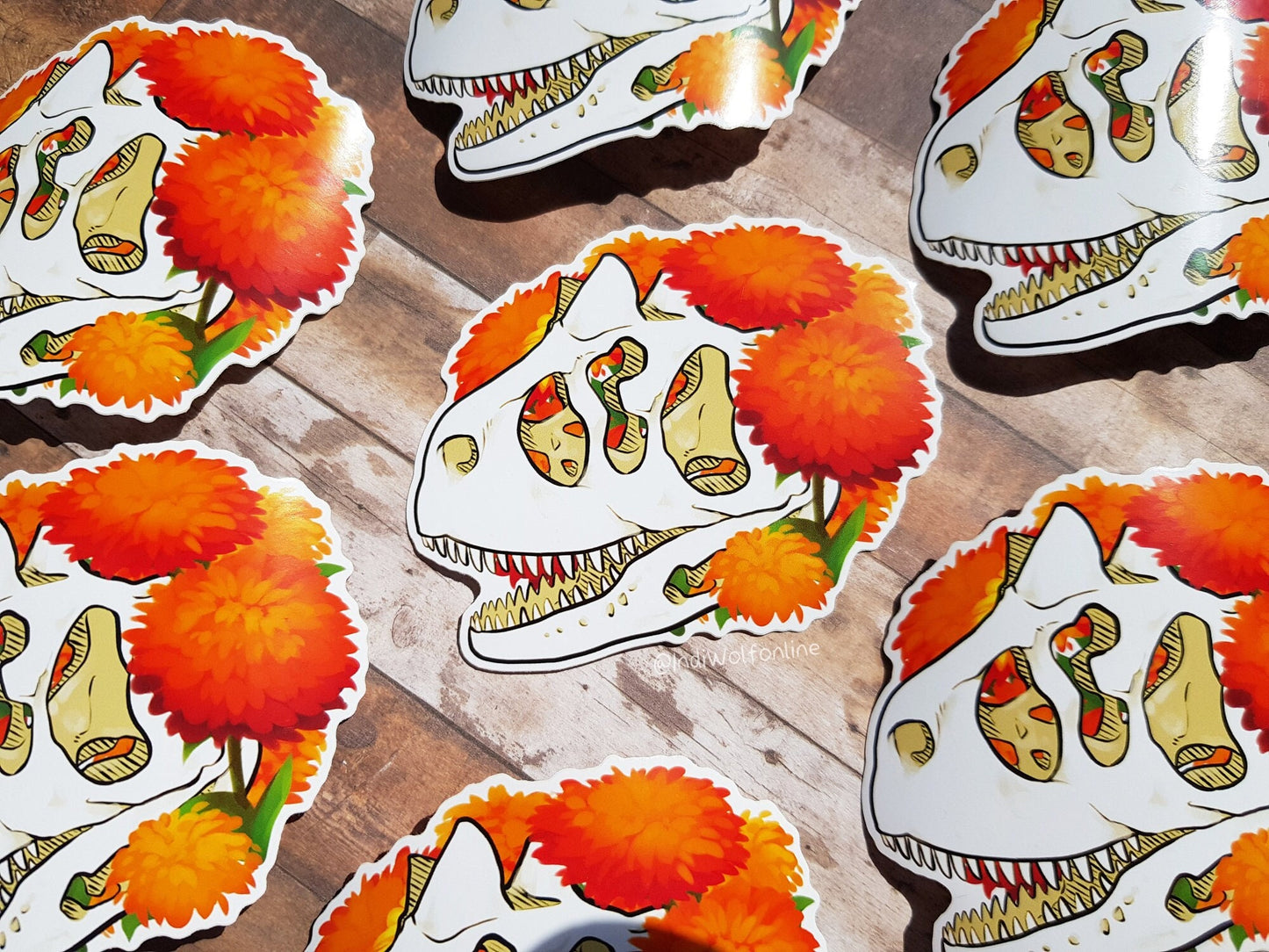 Marigold - White Vinyl Sticker