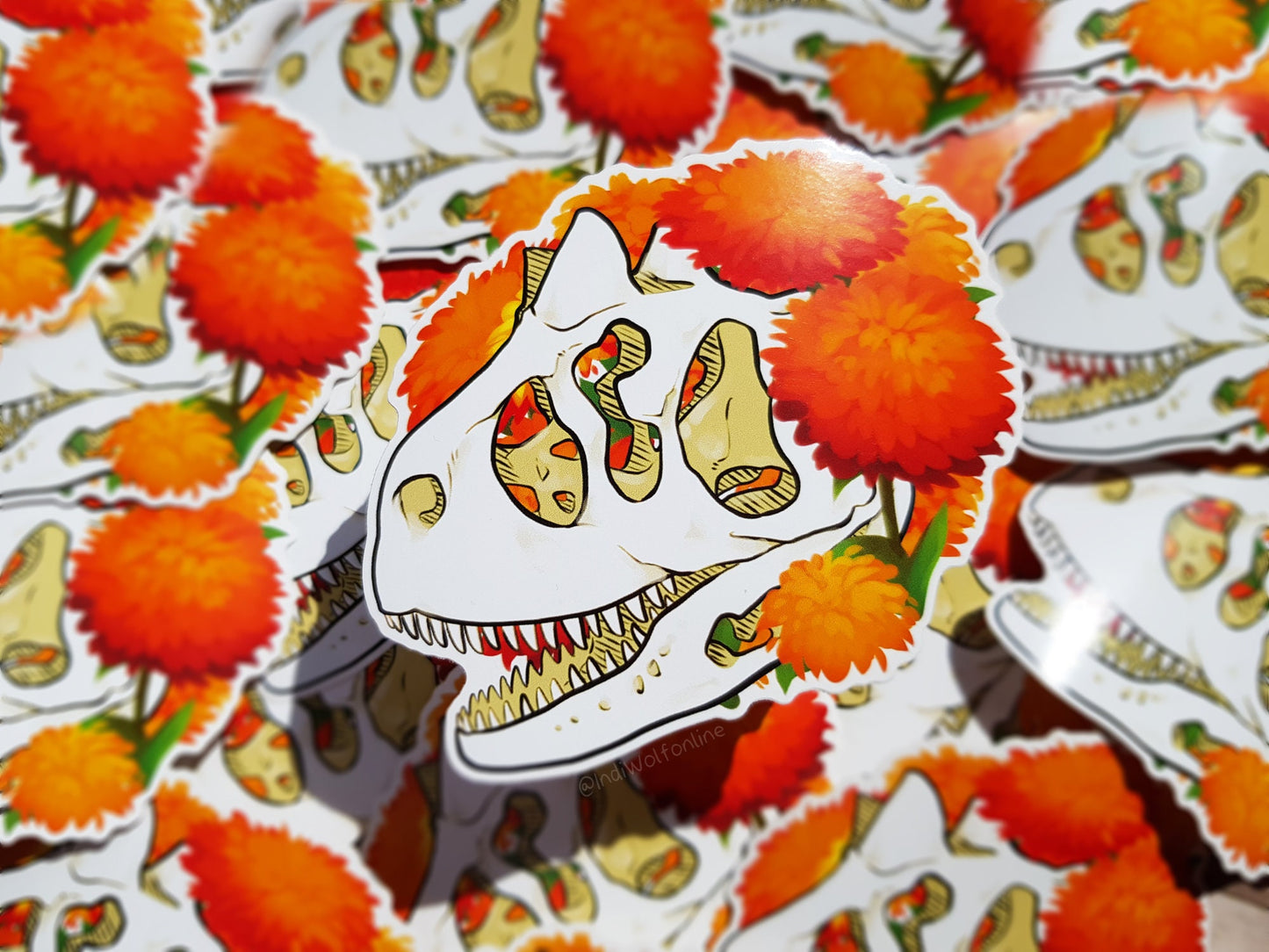 Marigold - White Vinyl Sticker