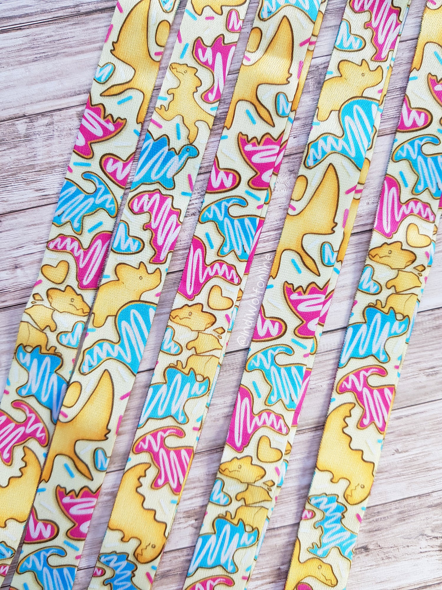 dinosaur cookie lanyard