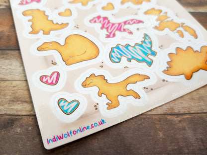 Dino Cookies - Clear Vinyl A6 Sticker Sheet