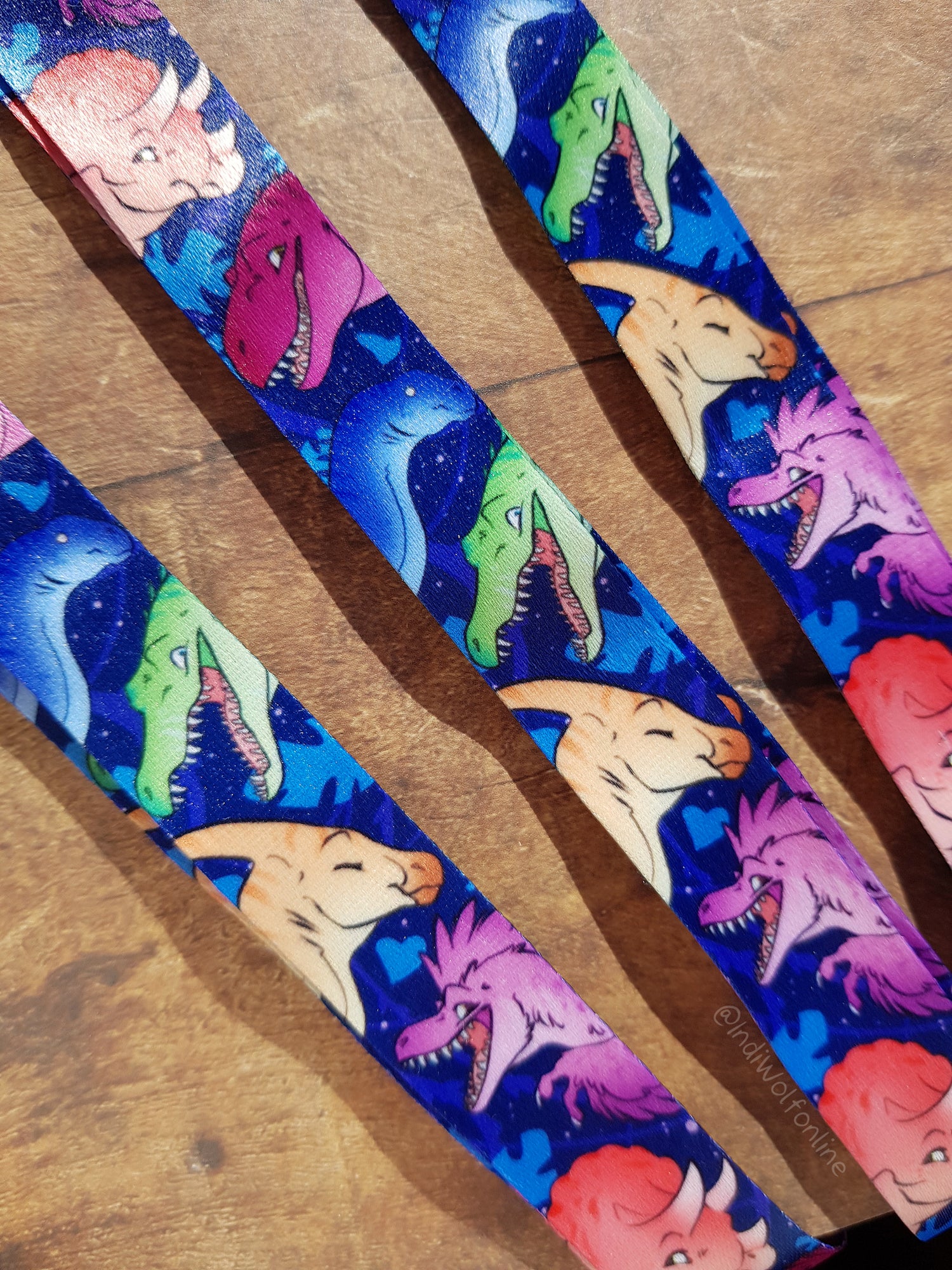 Jungle dinosaur themed lanyard