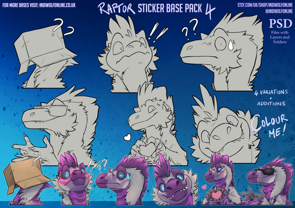 Raptor Pack 4 - Customisable Telegram Sticker Base – IndiWolfonline