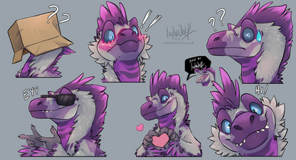 Raptor Pack 4 - Customisable Telegram Sticker Base