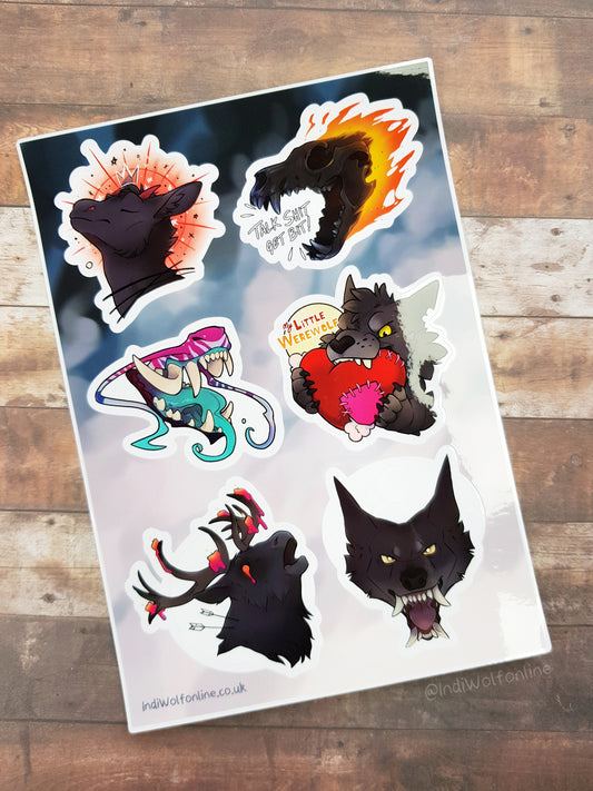 Spooky Collection - Clear Vinyl A5 Sticker Sheet