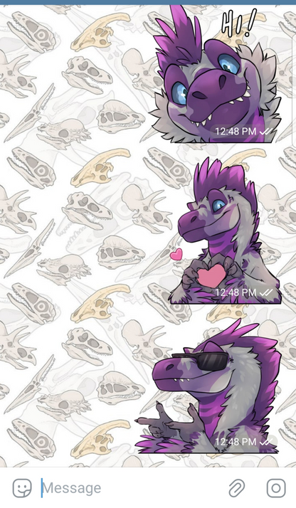 Raptor Pack 4 - Customisable Telegram Sticker Base