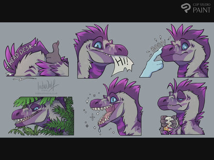 Raptor Pack 5 - Customisable Telegram Sticker Base