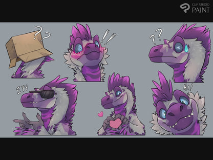 Raptor Pack 4 - Customisable Telegram Sticker Base