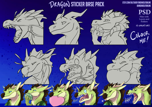 Dragon Pack - Customisable Telegram Sticker Base
