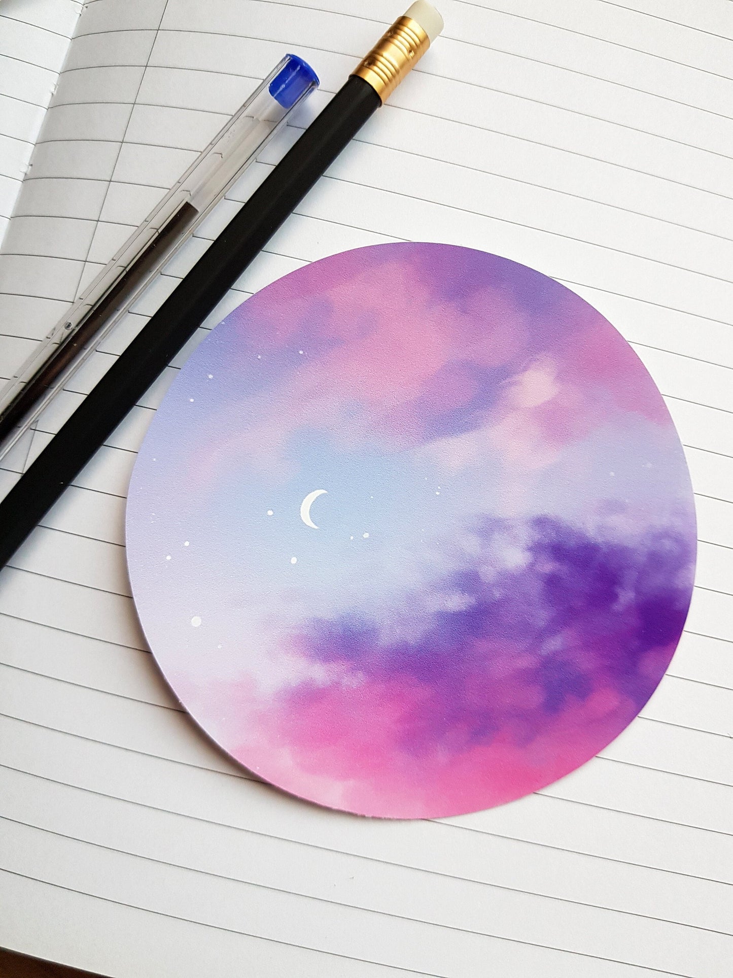 Pastel Sky - White Vinyl Sticker